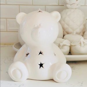 Lila & Jack White Ceramic Bear Cordless Lamp